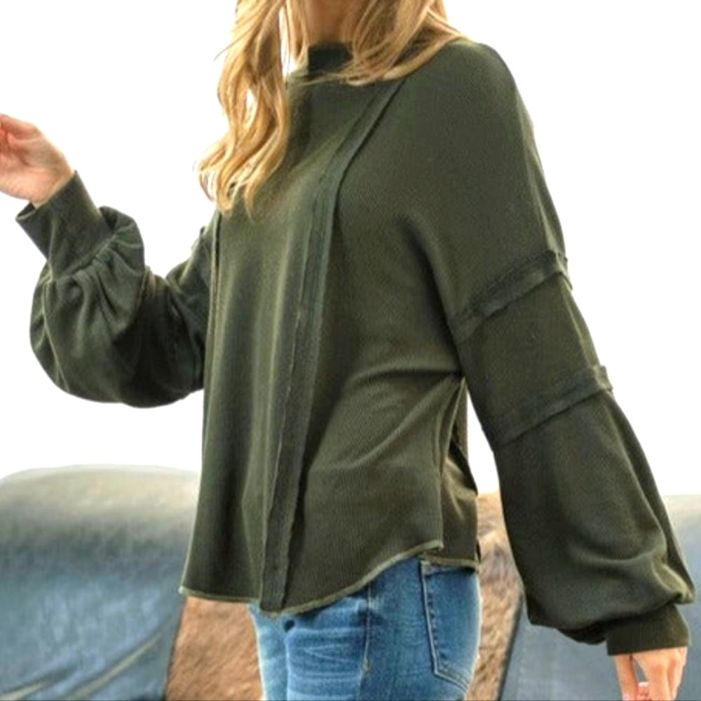 NWT Ces Femme Hunter Green Top